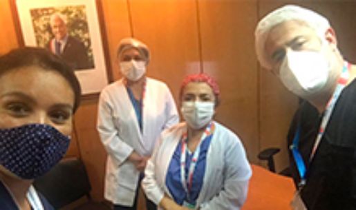 Dra. Maryorie Truer, subdirectora médica del recinto asistencial; dra. Margarita Samamé, directora Hospital Metropolitano; enfermera Carmen Luz Nachar, subdirectora de Gestión del Cuidado, y dr. Rodrigo Riffo, subdirector médico del Servicio de Salud Metropolitano Occidente.