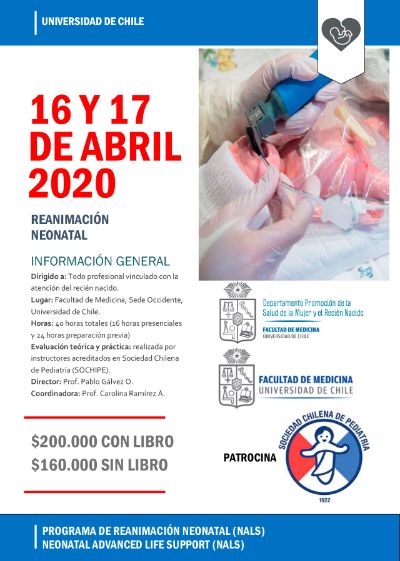 Afiche Programa de Reanimación Neonatal (PRN) o Neonatal Advanced Life Support (NALS)