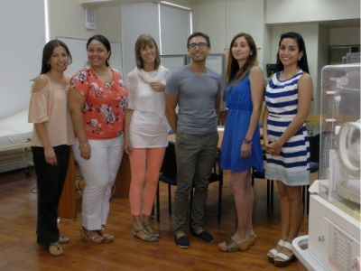 Profesores Andrea Velásquez, María Paz Ross, Marcela Gurovich, Francisco Bustamante, Claudia Cornejo y Maribel Mella. 