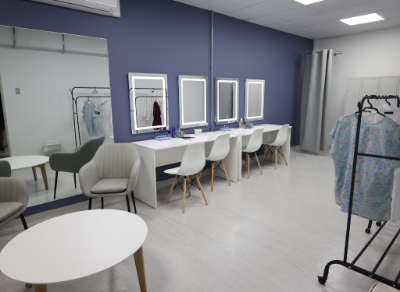 Sala para preparación de pacientes simulados