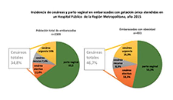 La investigación arrojó que las embarazadas que tuvieron obesidad pregestacional tuvieron 1.46 veces más riesgo de presentar una cesárea de cualquier tipo.